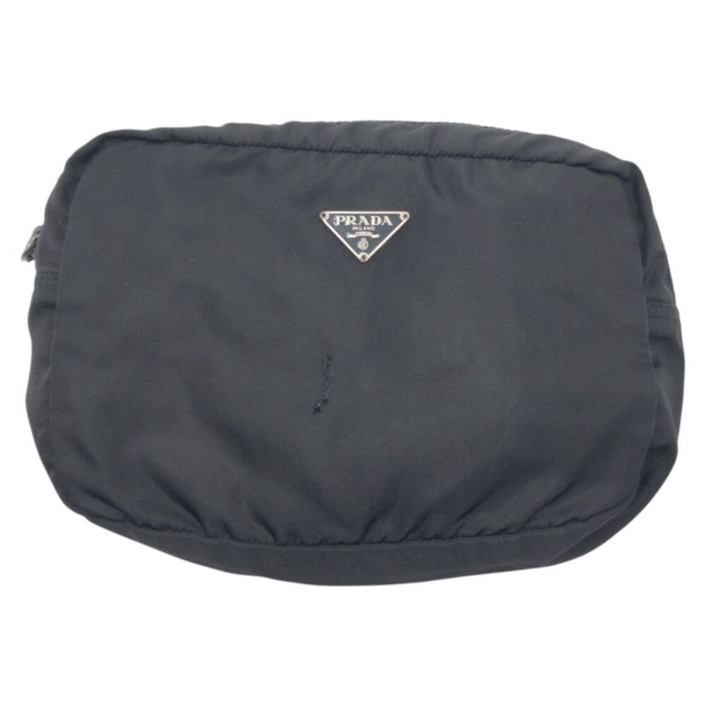 Prada Tessuto Triangle Logo Pouch